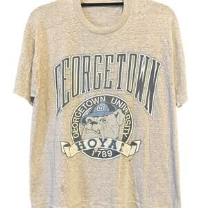 Vintage 90s Georgetown University Hoyas Bulldog Single Stitch Shirt Adult Large